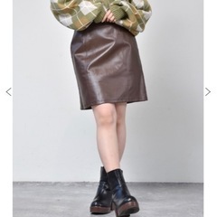 RETRO GIRL 台形レザースカートの画像