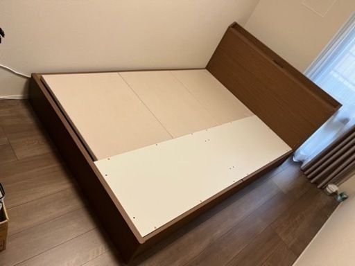 ニトリ 収納付きベッドフレーム ダブルベッドサイズ 幅140×奥行206×高さ85cm
