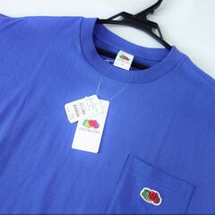 【No.62】新品未使用 FRUIT OF THE LOOM ポケTシャツ 紫 Mサイズの画像