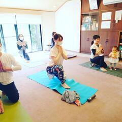 宮原のお寺でヨガ