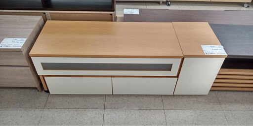 ★ジモティ割あり★  テレビ台 茶 H45×D42×W130 クリーニング済み TJ476