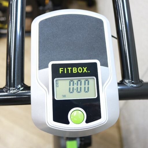 307)【美品】FITBOX FBX-002B_01 第3世代 スピンバイク 負荷8段階 パルス計測 キャスター付 ダイエット 在宅 フィットボックス