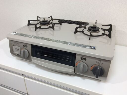 (4/21受渡済)JT6806【RINNAI/リンナイ ガスコンロ 都市ガス】美品 2018年製 KGM562BEL 家電 キッチン レンジ ガステーブル 左側強火 ホーロー