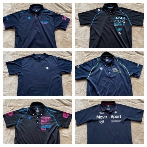 デサント　DESCENTE  メンズ　バレーボール　ポロシャツ　6点セット