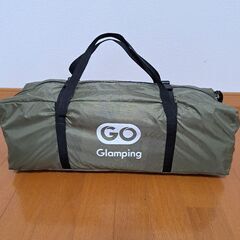 美品 GOGlamping ワンポールテント 3～4人用 前室付き ソロ DODグランドシート★キャノピーポール セットの画像