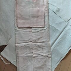 桜の花と蝶の訪問着・長襦袢と袋帯の３点セット（正絹）の画像