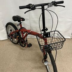 【北見市発】コールマン COLEMAN 折りたたみ自転車 V210101503 6段ギア 20インチ レッド (E1531axwY)