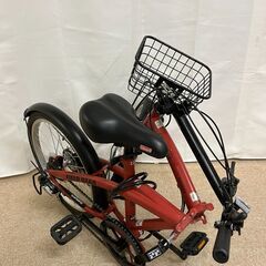 【北見市発】コールマン COLEMAN 折りたたみ自転車 V210101503 6段ギア 20インチ レッド (E1531axwY)の画像