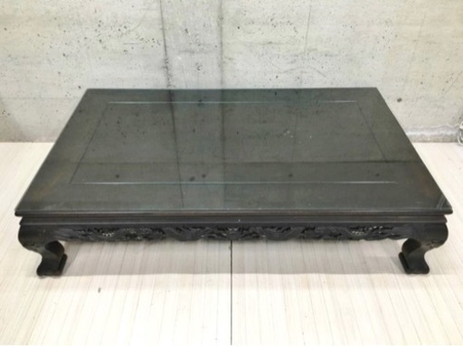 透かし彫りテーブル 透かし彫 座卓テーブル ローテーブル センターテーブル