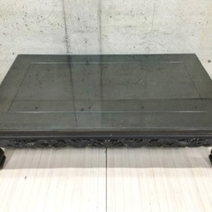 透かし彫りテーブル 透かし彫 座卓テーブル ローテーブル センターテーブルの画像