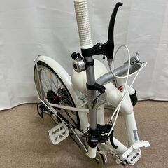 【北見市発】ZERO-ONE 折りたたみ自転車 CW61105548 6段ギア 20インチ ホワイト (E1532arawY)の画像