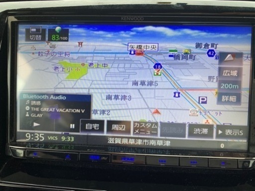 カーナビ　KENWOOD 彩速　MDV-S708 中古