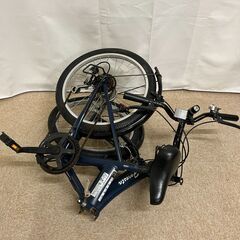 【北見市発】折りたたみ自転車 G150127660 6段ギア 20インチ ブラック (E1534nxY)の画像