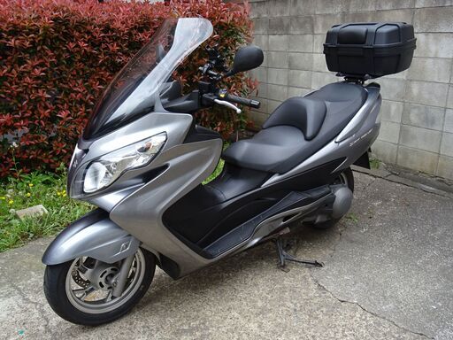 スカイウェイブ 250 CJ44A ETC付 GIVIキャリア/47Lリアボックス装着 シガー電源/USB2口増設済 *スマホナビしながら充電可 マウントバー+ナビホルダー付 純正ロングスクリーン*新品ウェルナット装着 快適好調通勤ツーリング仕様 走行約22100km 自賠責ロング約3年付！