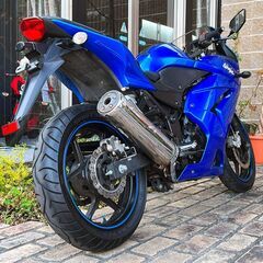カワサキ Ninja250R 保証付 ブルー 武川バックステップ ETC デイトナバーエンド ニンジャ Kawasakiの画像