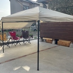 モダンデコテント タープ ワンタッチ オーニングタイプ 横幕付きの画像