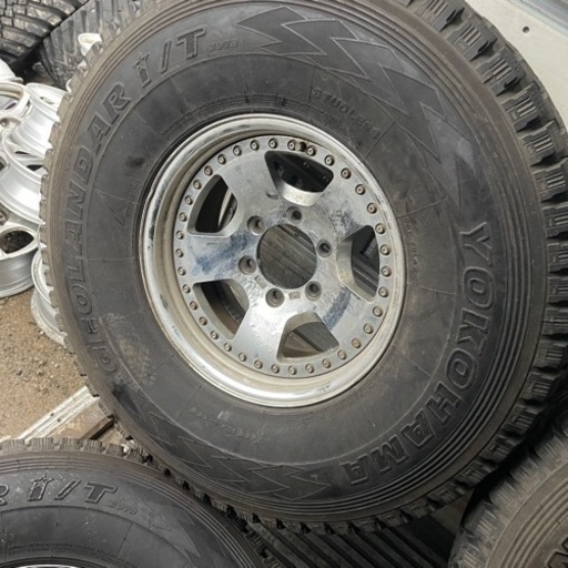希少　バリ山　WORK アルミホイール付き　YOKOHAMA GEOLANDAR I/T G072 LT 315/75R16 スタッド
