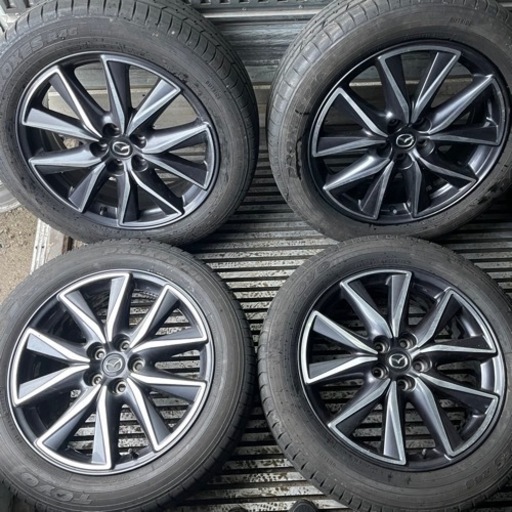 極上タイヤ　美品　マツダ　CX-5 純正　アルミホイール　TOYO PROXES R46 225/55R19 夏タイヤ　2017年製　19インチ