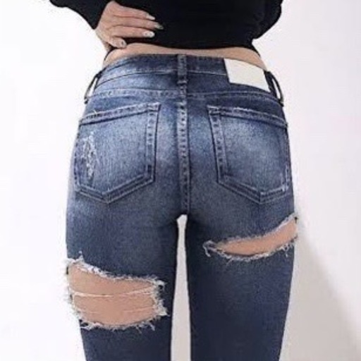 GYDA BOTH RIPPED スキニーデニムパンツ