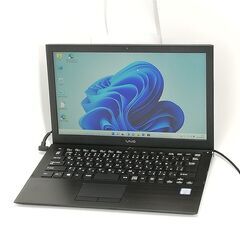 高速SSD 13.3型 ノートパソコン SONY VJPB11C11N 中古良品 第6世代 Core i5 8GB 無線 Bluetooth Webカメラ Windows11 Office