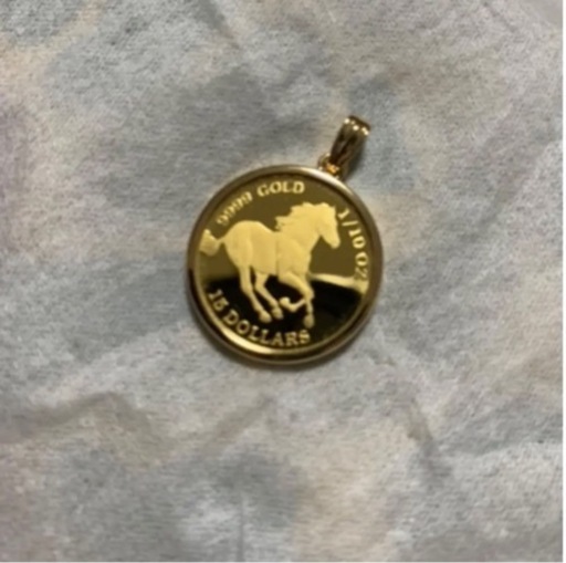 ツバル　コイントップ　ペンダントトップ　1/10 oz 24金　k24 k18