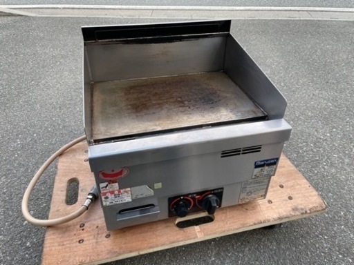 ☆中古品 マルゼン 卓上グリドル LPガス MGG-044TB 450ｘ450ｘ300ｍｍ 2015年 動作問題なし 厨房 グリラー☆