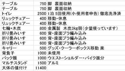 アウトドア用品
