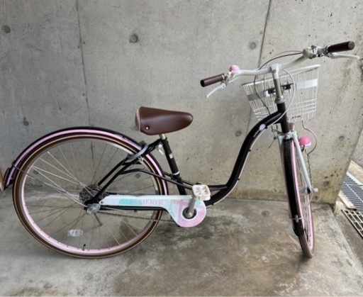 シェリール　子供用自転車　26インチ　ビターブラウン