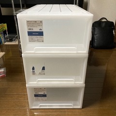 押し入れケース3段　幅39cm×奥行き74cm×高さ23cm