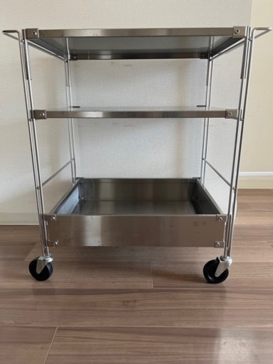 ステンレスユニットシェルフワゴンセット