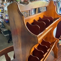 【昭和レトロ】カリモク家具のスリッパラック　2段10足　木製　オールドカリモク　ヴィンテージ　の画像
