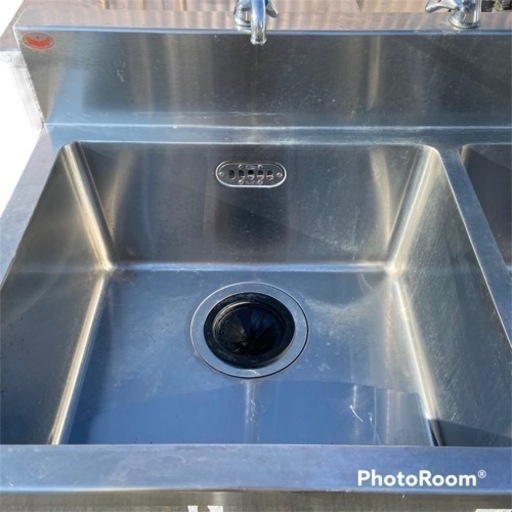MARUZEN マルゼン⭐️2槽シンク ステンレス 蛇口付き