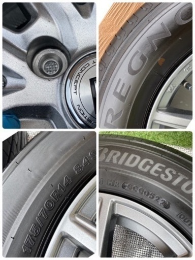 ??2022年製サマータイヤ‼️フィット等‼️ブリヂストンレグノ‼️175/70R14‼️14×5.5J.ET43‼️仕上げ検品済み室