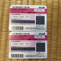 株主優待券　ANA