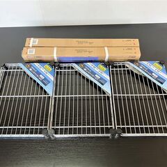 新品未使用★ ルミナスライト スチールシェルフ 棚板3枚セット ST4030 ADDポール 2P 60cm の画像