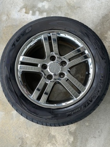 ［中古］タイヤ付き純正ホイール4本セット　セレナ　C25　ライダー　16×6JJ　+45　114.3　5穴　195/60R16 オーテ