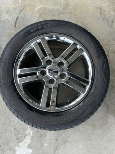 ［中古］タイヤ付き純正ホイール4本セット　セレナ　C25　ライダー　16×6JJ　+45　114.3　5穴　195/60R16 オーテ