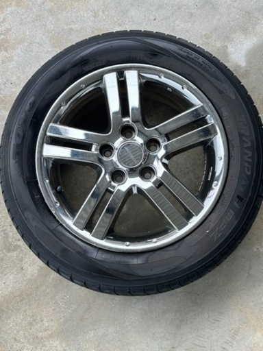 ［中古］タイヤ付き純正ホイール4本セット　セレナ　C25　ライダー　16×6JJ　+45　114.3　5穴　195/60R16 オーテ