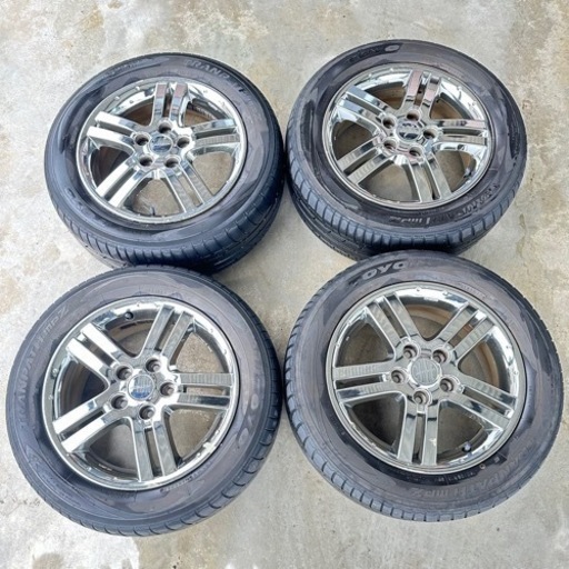 ［中古］タイヤ付き純正ホイール4本セット　セレナ　C25　ライダー　16×6JJ　+45　114.3　5穴　195/60R16 オーテック　AUTECH RAYS