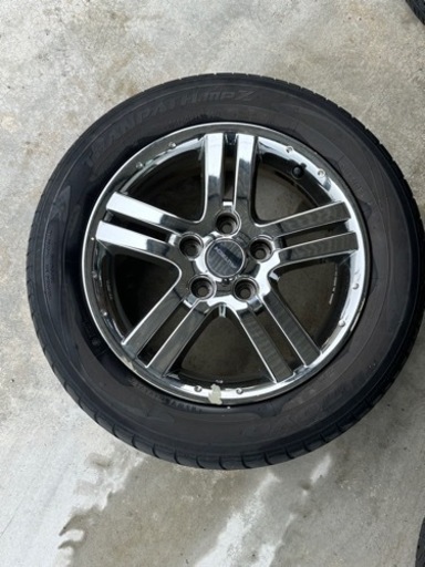 ［中古］タイヤ付き純正ホイール4本セット　セレナ　C25　ライダー　16×6JJ　+45　114.3　5穴　195/60R16 オーテ