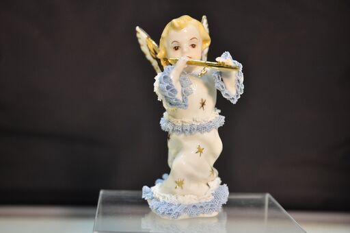 【愛品倶楽部柏店】アイリッシュドレスデン 天使のフルート 陶器人形