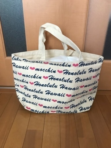 未使用　ハワイ　ホノルル　ロゴ　厚手のトートバッグ