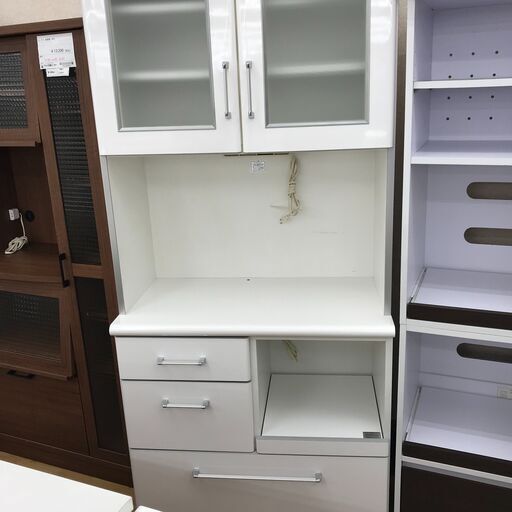 ★ジモティ割あり★ 丸仙工業 食器棚 ホワイト H200×W86×D50 クリーニング済み KJ1855