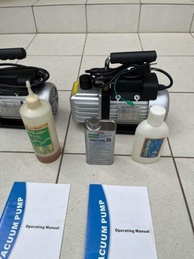 エアコン修理　真空ポンプ　２台セット　おまけ付き