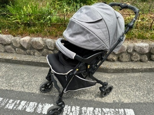 【美品】ピジョン ランフィ　リノン　RA9L グレー　 A型ベビーカー　対面式