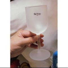 【新品未使用】サントネージュ/steNeige♡曇りガラスワインシャンパングラスの画像