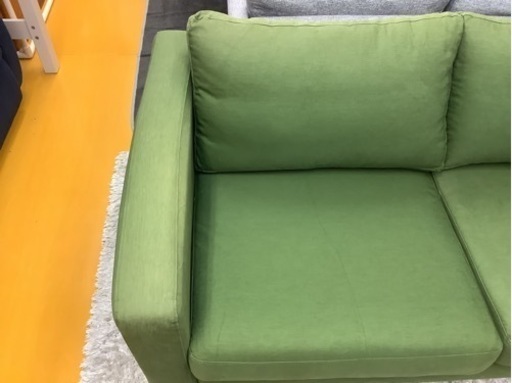 【リサイクルサービス八光】IKEA　カルルスダード　グリーン3人掛けソファー