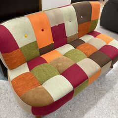 ⭐パッチワーク 2Pソファ 💚定価￥31,050💚 お部屋が明る...