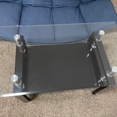 ガラステーブル　受付一時中断の画像