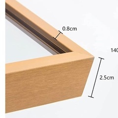 ゴールド枠　鏡　150×50×2.5 cmの画像
